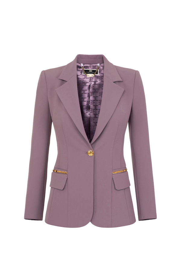 Jacke aus Crêpe - Elisabetta Franchi® Outlet