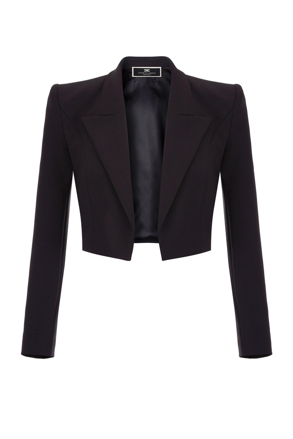 Short jacket with lapels - Elisabetta Franchi® Outlet