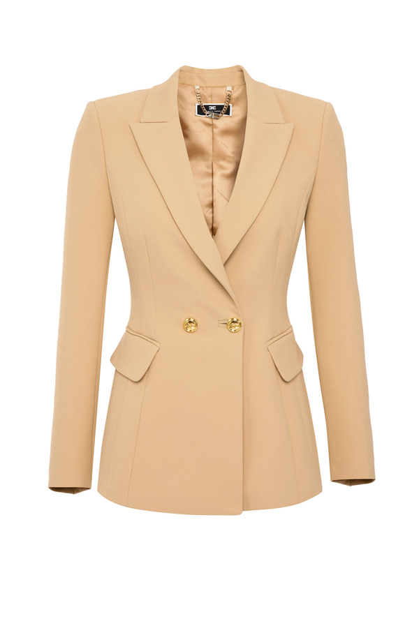 Jacket with light gold horse bit by Elisabetta Franchi - Elisabetta Franchi® Outlet