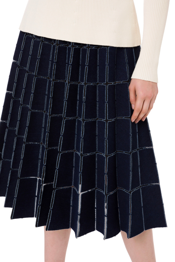 Half-circle denim skirt - Elisabetta Franchi® Outlet