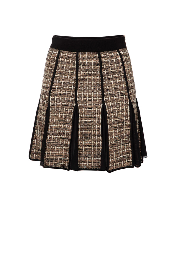 Mini-jupe en lurex tweed - Elisabetta Franchi® Outlet