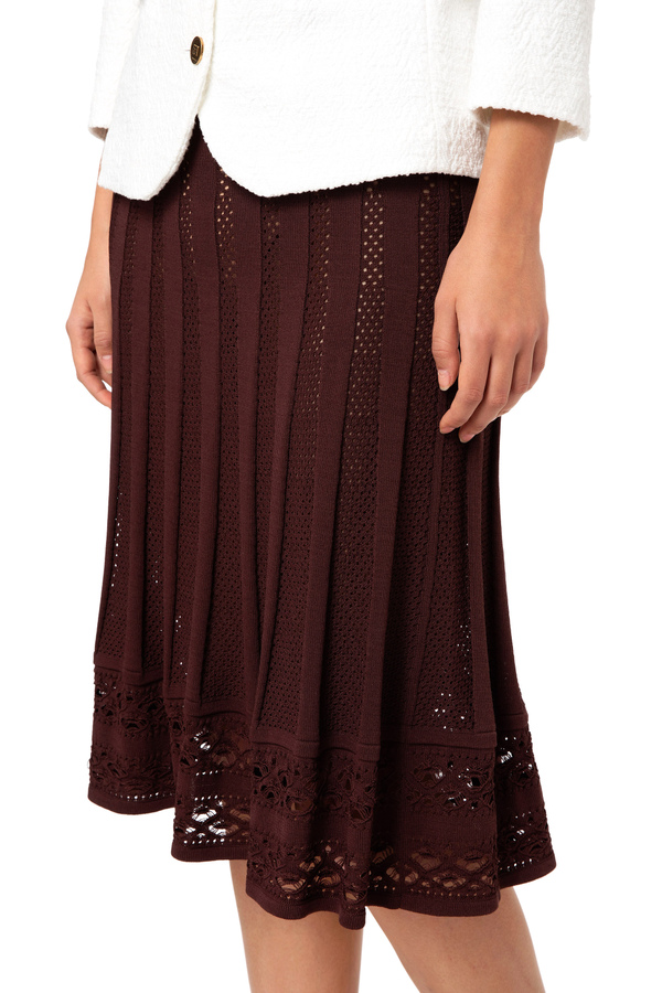 Crochet stitch midi skirt - Elisabetta Franchi® Outlet