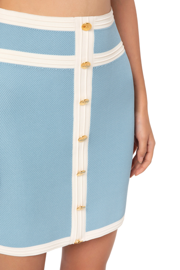 Piqué stitch miniskirt - Elisabetta Franchi® Outlet
