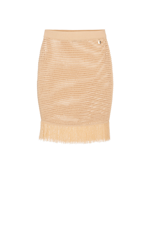 Crochet stitch miniskirt - Elisabetta Franchi® Outlet
