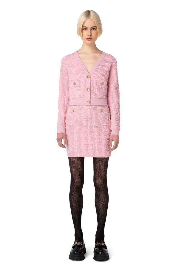 Jacquard mini-skirt with pockets - Elisabetta Franchi® Outlet