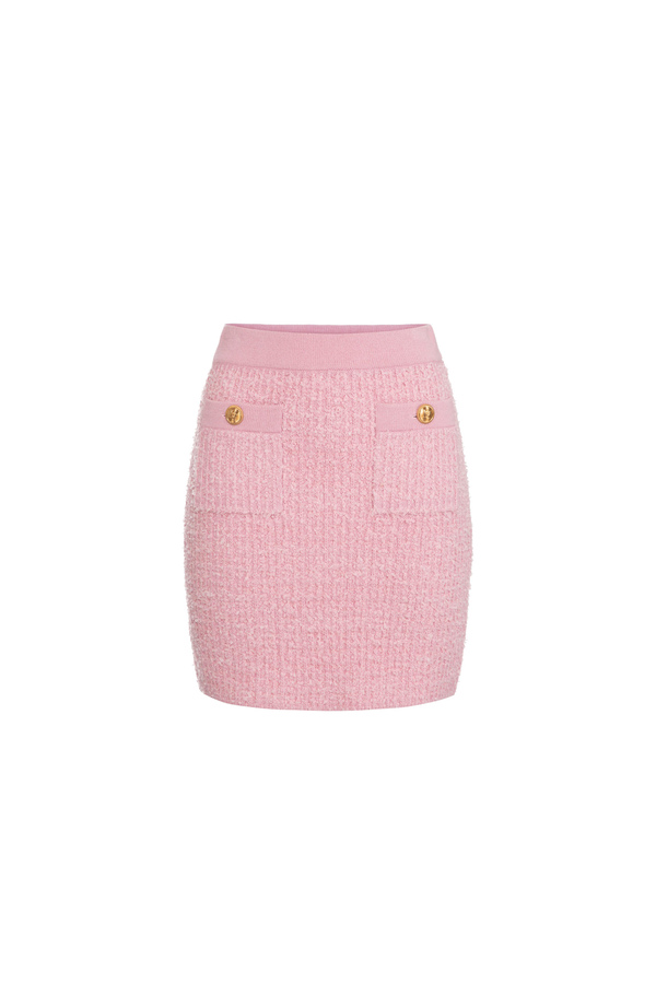 Jacquard mini-skirt with pockets - Elisabetta Franchi® Outlet