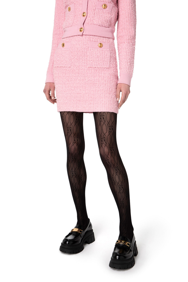 Jacquard mini-skirt with pockets - Elisabetta Franchi® Outlet