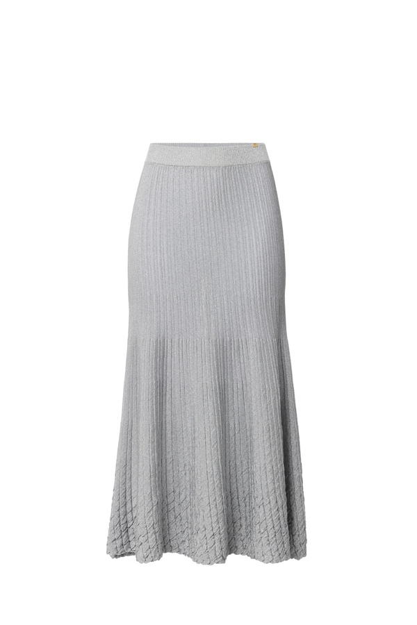 Midi-Rock aus laminierter Viskose - Elisabetta Franchi® Outlet