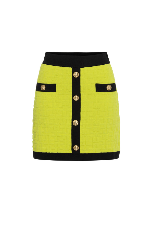 Embossed viscose miniskirt - Elisabetta Franchi® Outlet