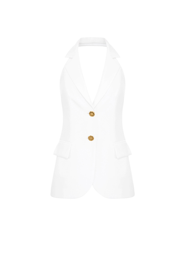 Elisabetta Franchi waistcoat with lapels - Elisabetta Franchi® Outlet