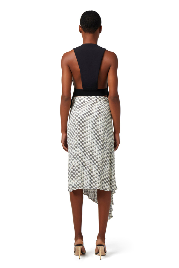 Waistcoat in crêpe fabric with logo embroidery - Elisabetta Franchi® Outlet
