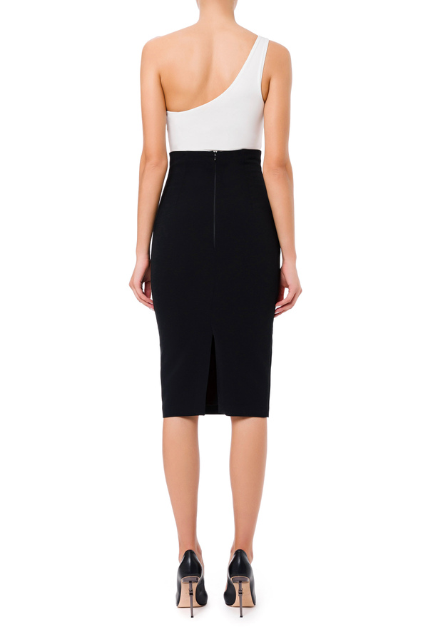 Long skirt with logo - Elisabetta Franchi® Outlet