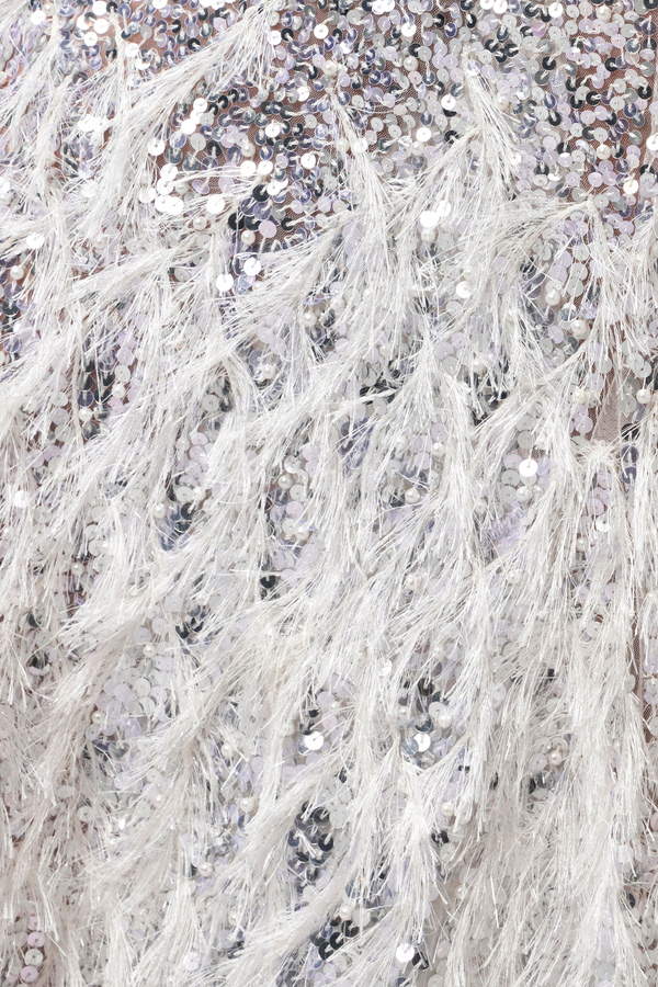 Embroidered long skirt in tulle fabric - Elisabetta Franchi® Outlet