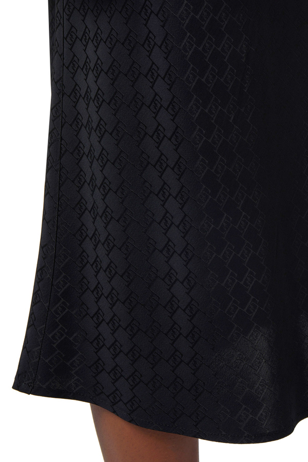 Jacquard viscose midi skirt - Elisabetta Franchi® Outlet
