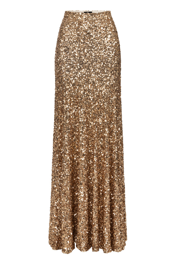 Longue jupe en tulle avec sequins - Elisabetta Franchi® Outlet