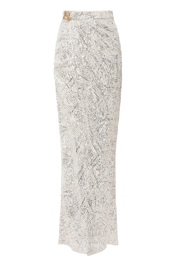 Sequins fabric skirt - Elisabetta Franchi® Outlet