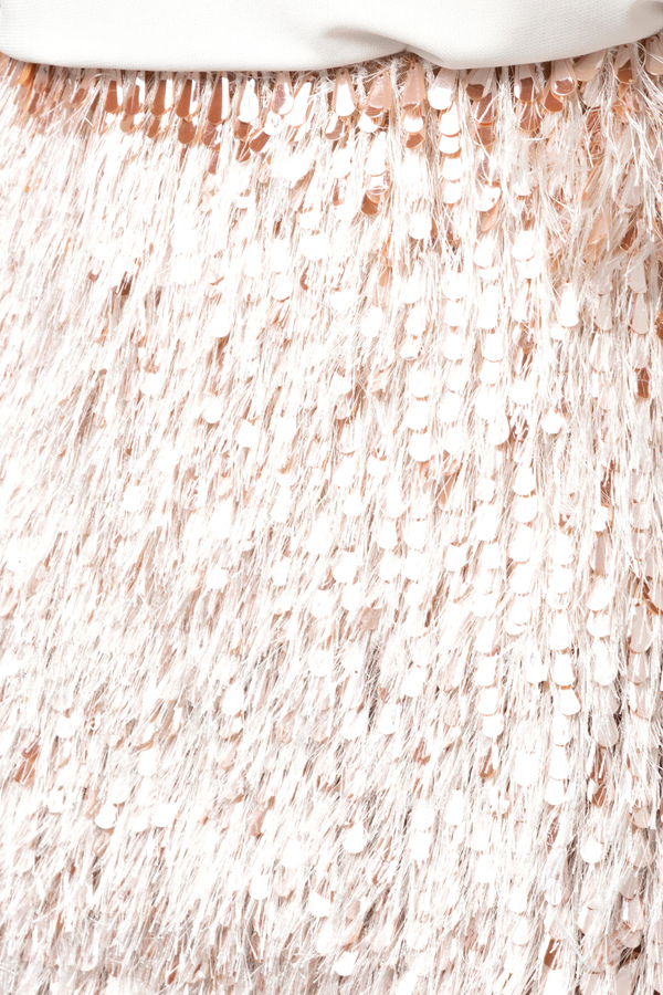 Frayed organza miniskirt - Elisabetta Franchi® Outlet