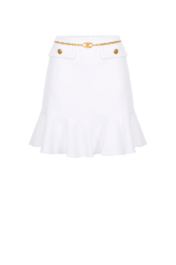 Miniskirt with chain - Elisabetta Franchi® Outlet