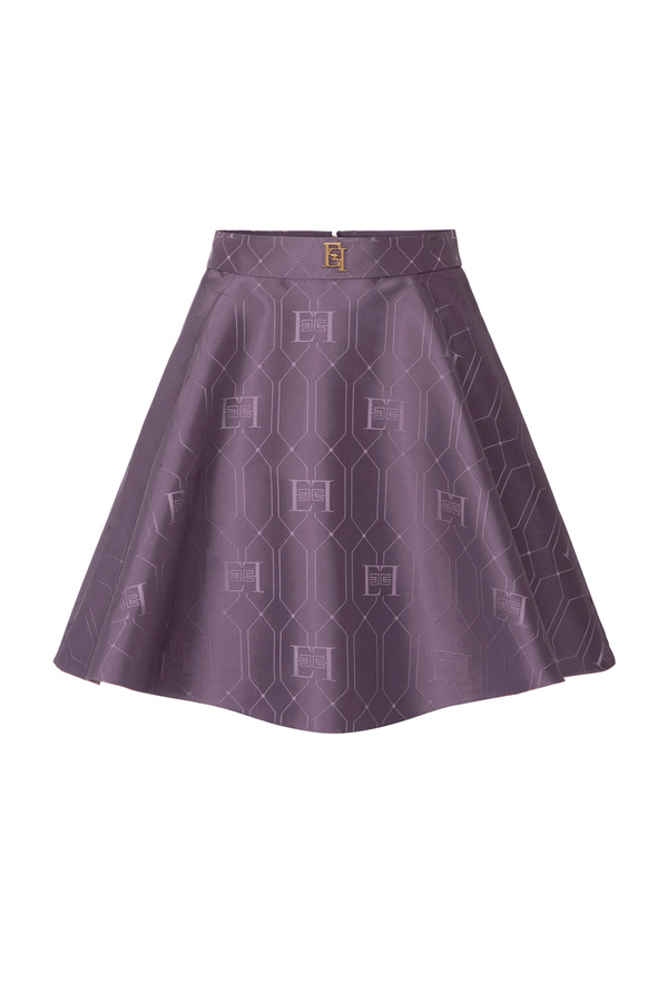 Mini-jupe corolle en satin - Elisabetta Franchi® Outlet