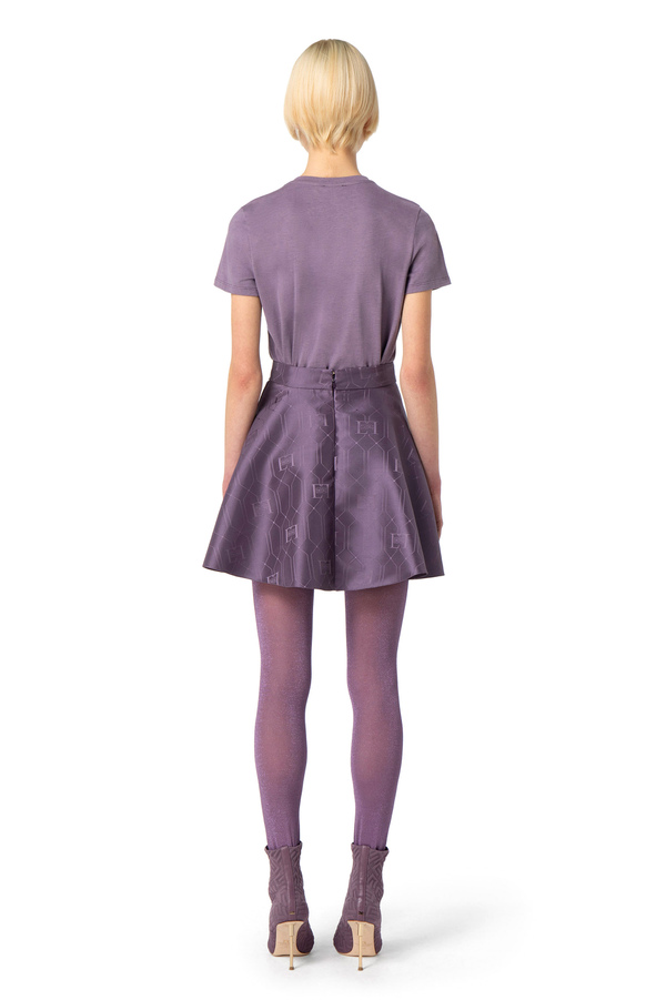 Satin circle miniskirt - Elisabetta Franchi® Outlet