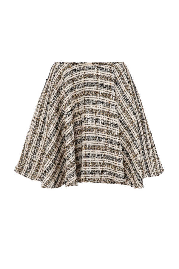 Mini-Tellerrock aus Tweed - Elisabetta Franchi® Outlet