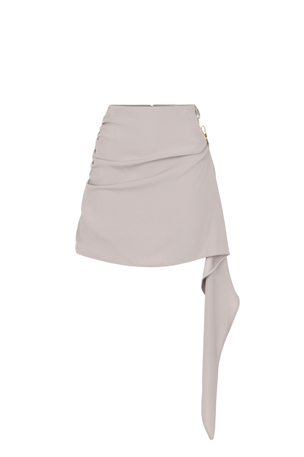 Minigonna in crêpe con drappeggio - Elisabetta Franchi® Outlet