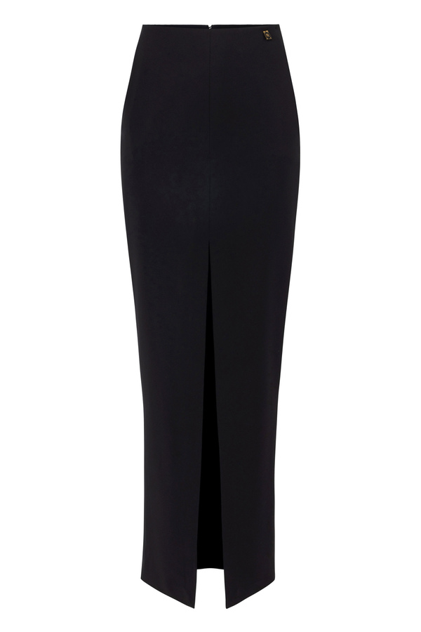 Gonna lunga in crêpe fluido - Elisabetta Franchi® Outlet