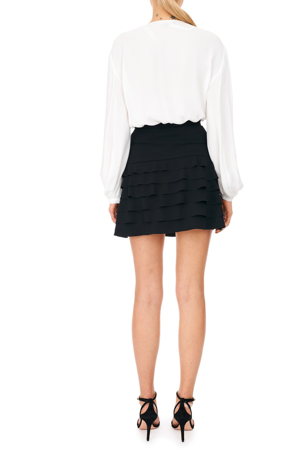 Mini-jupe plissée avec poches - Elisabetta Franchi® Outlet