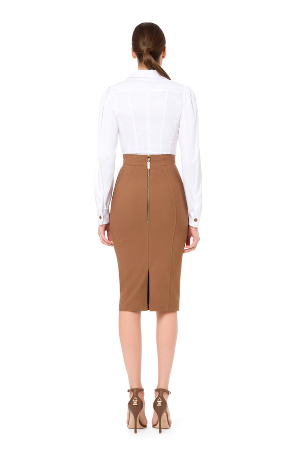 Pencil skirt with explorer clamp - Elisabetta Franchi® Outlet