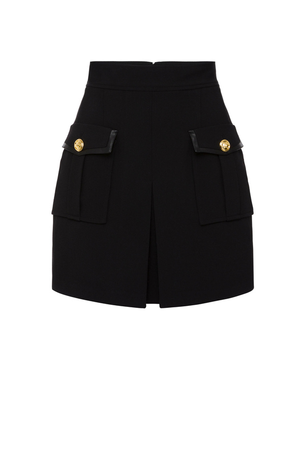 Mini skirt with gold buttons - Elisabetta Franchi® Outlet