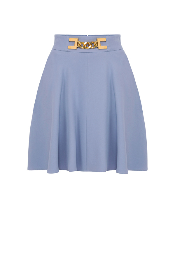 Miniskirt with logo charms - Elisabetta Franchi® Outlet