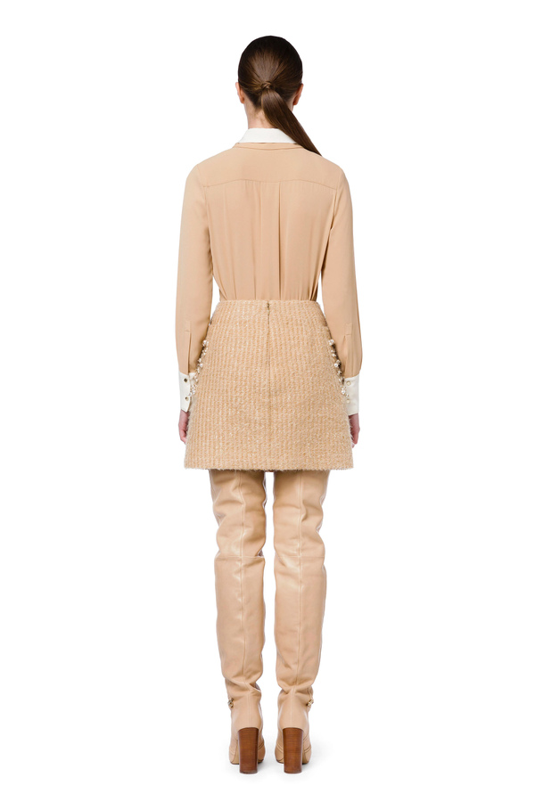 Tweed miniskirt by Elisabetta Franchi - Elisabetta Franchi® Outlet