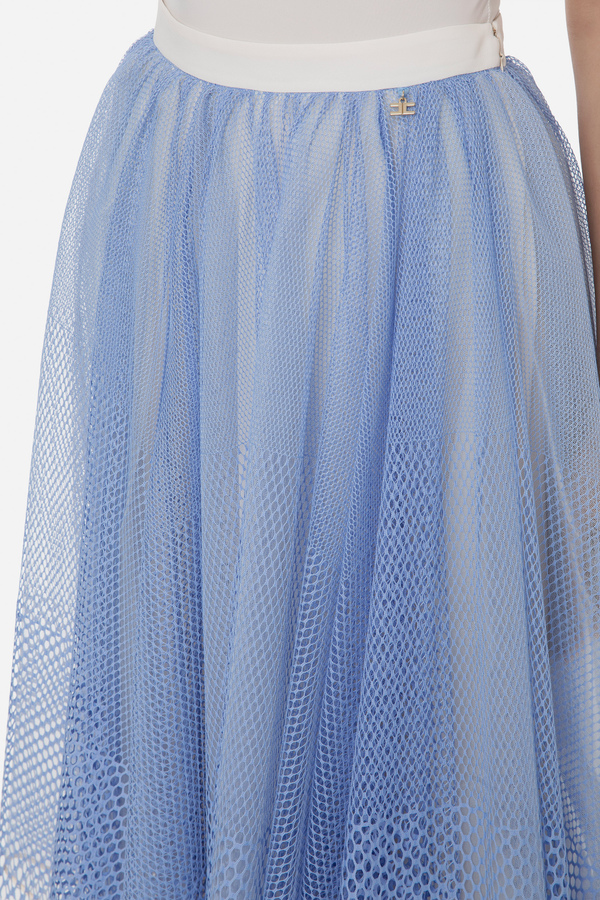 Elisabetta Franchi romantic skirt in tulle fabric - Elisabetta Franchi® Outlet