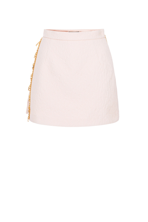 Mini-jupe en tissu gaufré - Elisabetta Franchi® Outlet