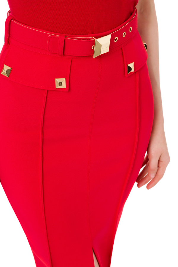 Pencil skirt with studs - Elisabetta Franchi® Outlet