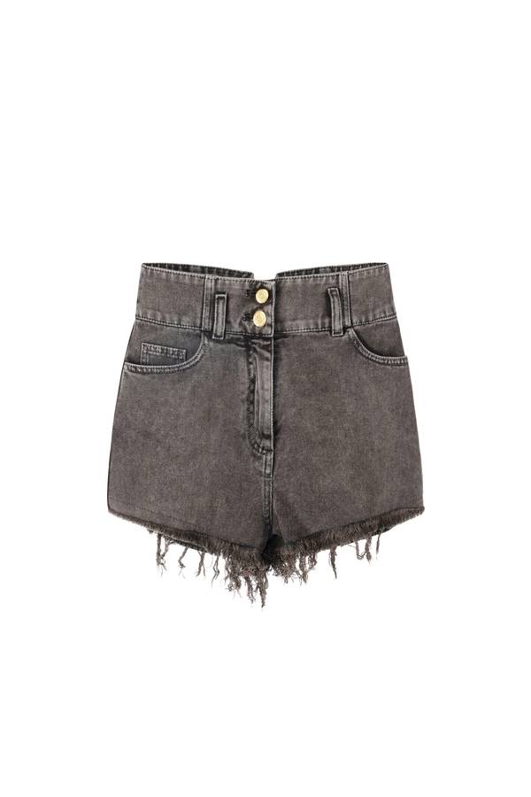 Frayed denim shorts - Elisabetta Franchi® Outlet