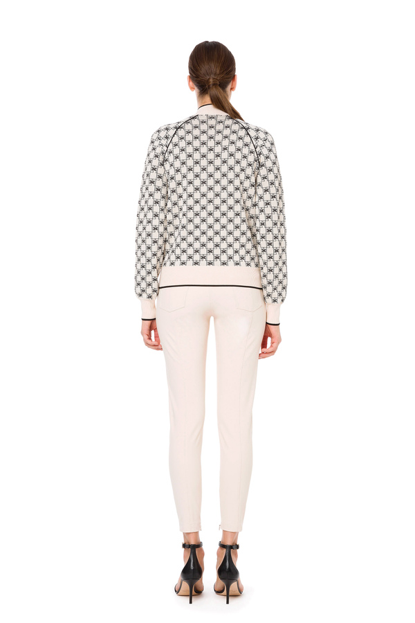 Bomber jacket with contrast piping - Elisabetta Franchi® Outlet