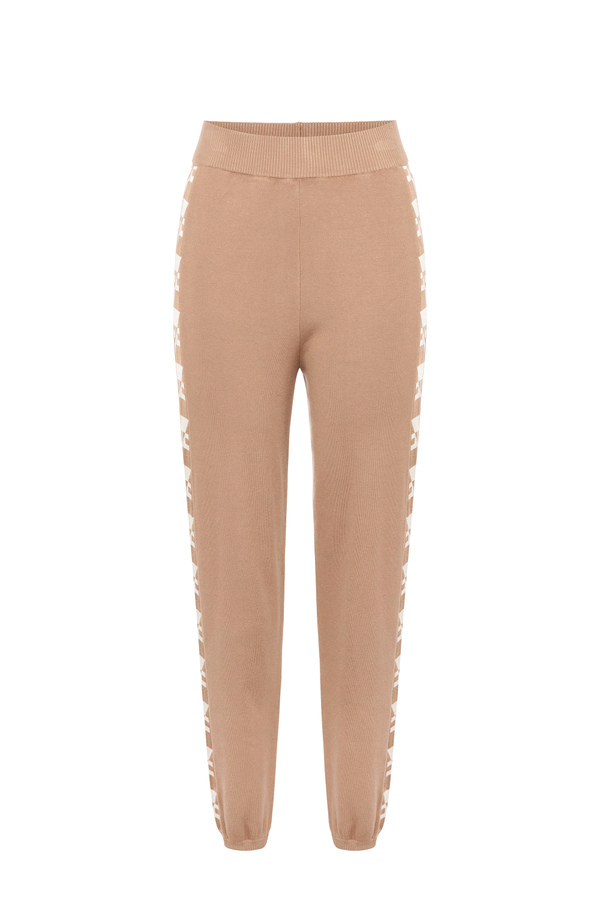 Ankle-length trousers with logoed band - Elisabetta Franchi® Outlet