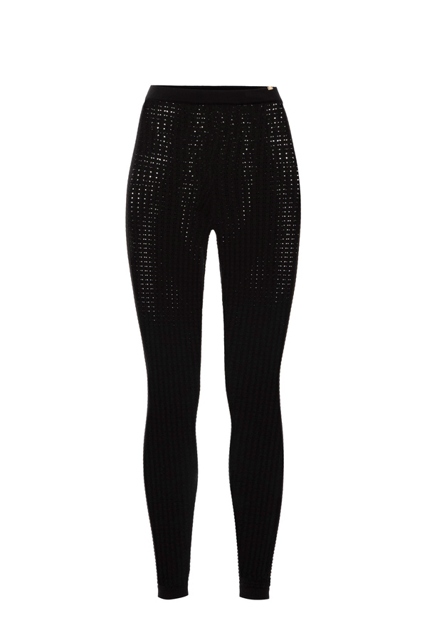 Ankle-length leggings with waistband - Elisabetta Franchi® Outlet