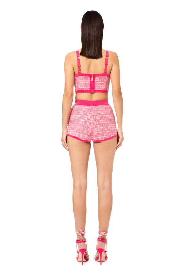 Lurex tweed shorts - Elisabetta Franchi® Outlet