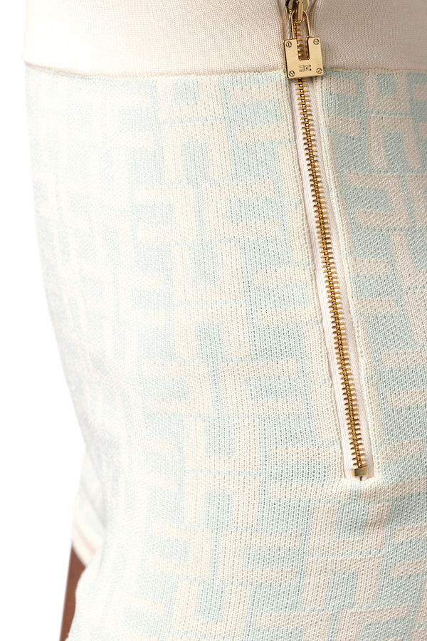 All-over jacquard logo shorts - Elisabetta Franchi® Outlet