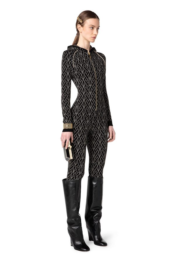 Skinny logoed jumpsuit - Elisabetta Franchi® Outlet