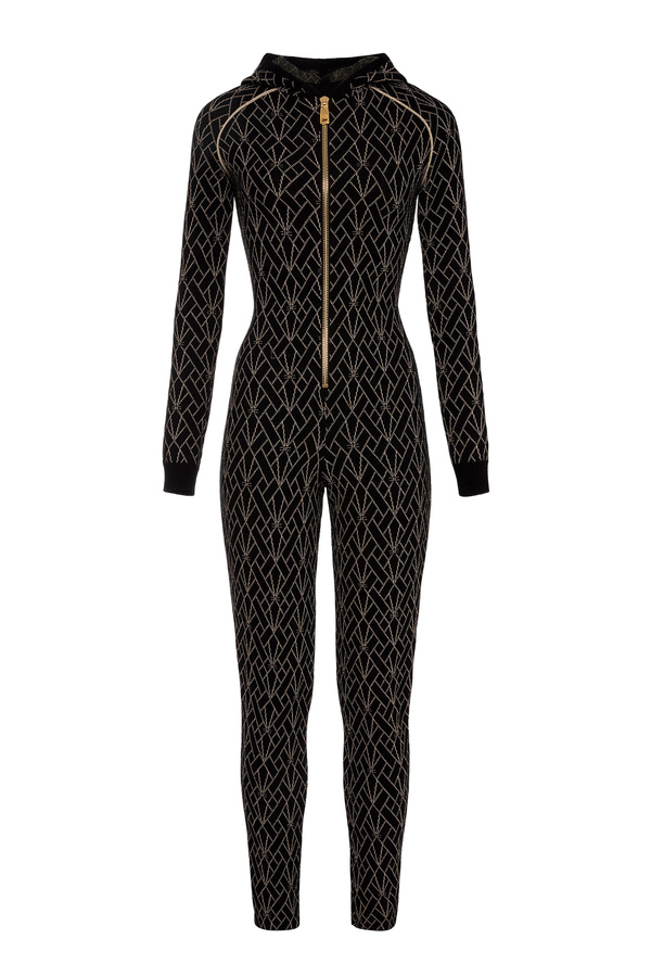 Skinny logoed jumpsuit - Elisabetta Franchi® Outlet