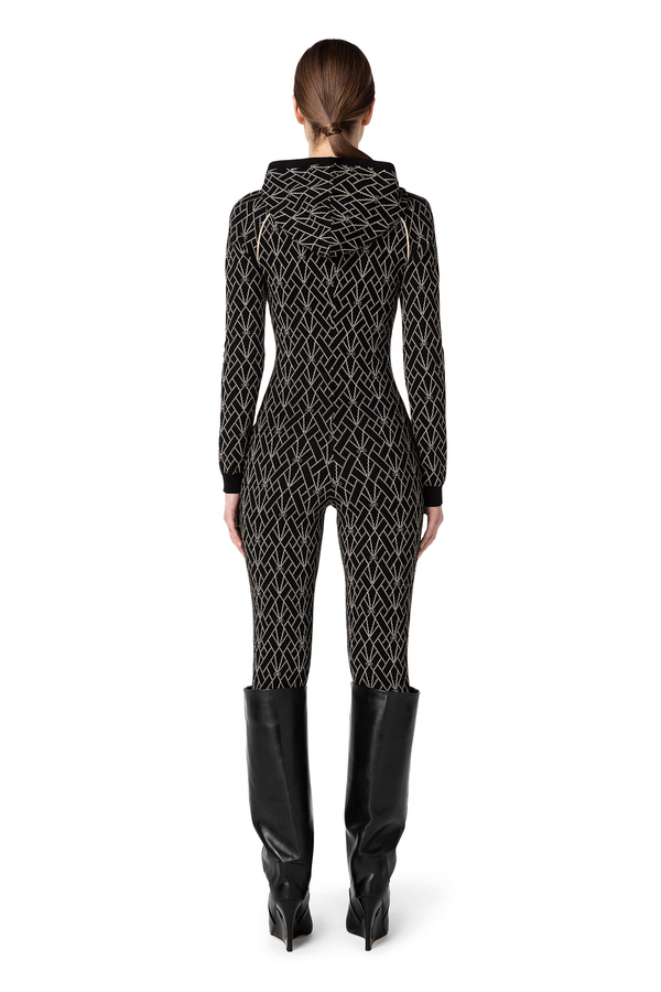 Skinny-Jumpsuit mit Logo - Elisabetta Franchi® Outlet