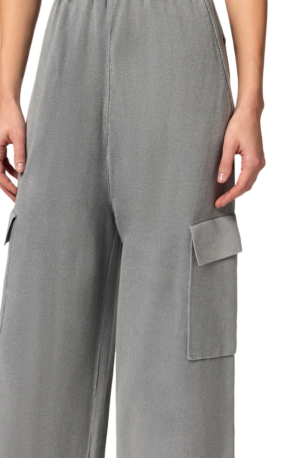 Cotton stone wash jumpsuit - Elisabetta Franchi® Outlet