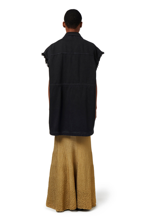 Gilet en denim utilitaire - Elisabetta Franchi® Outlet