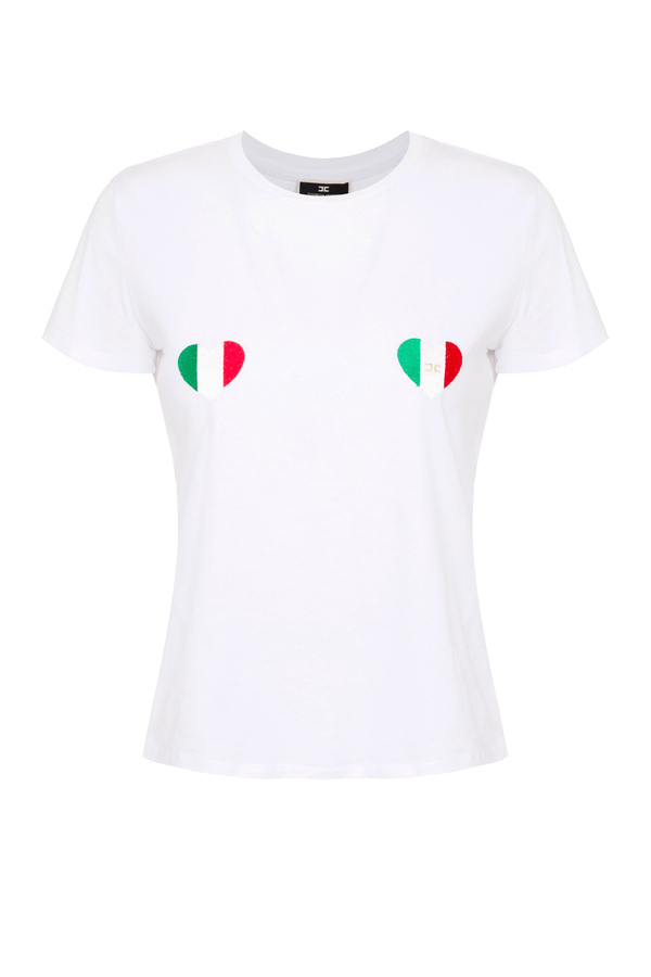 T-shirt Love Italy Elisabetta Franchi - Elisabetta Franchi® Outlet