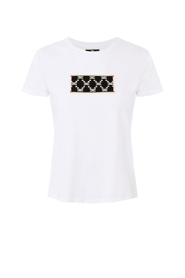 Crew neck T shirt Elisabetta Franchi Outlet