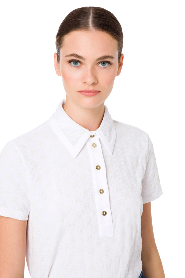 Elisabetta Franchi polo shirt with buttons - Elisabetta Franchi® Outlet