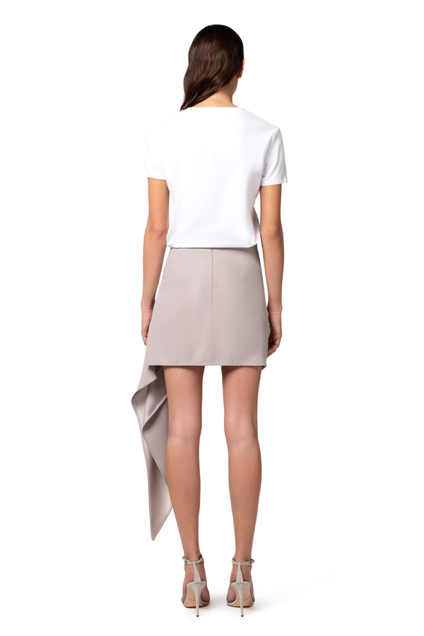 Camiseta de punto con logotipo de estrás - Elisabetta Franchi® Outlet
